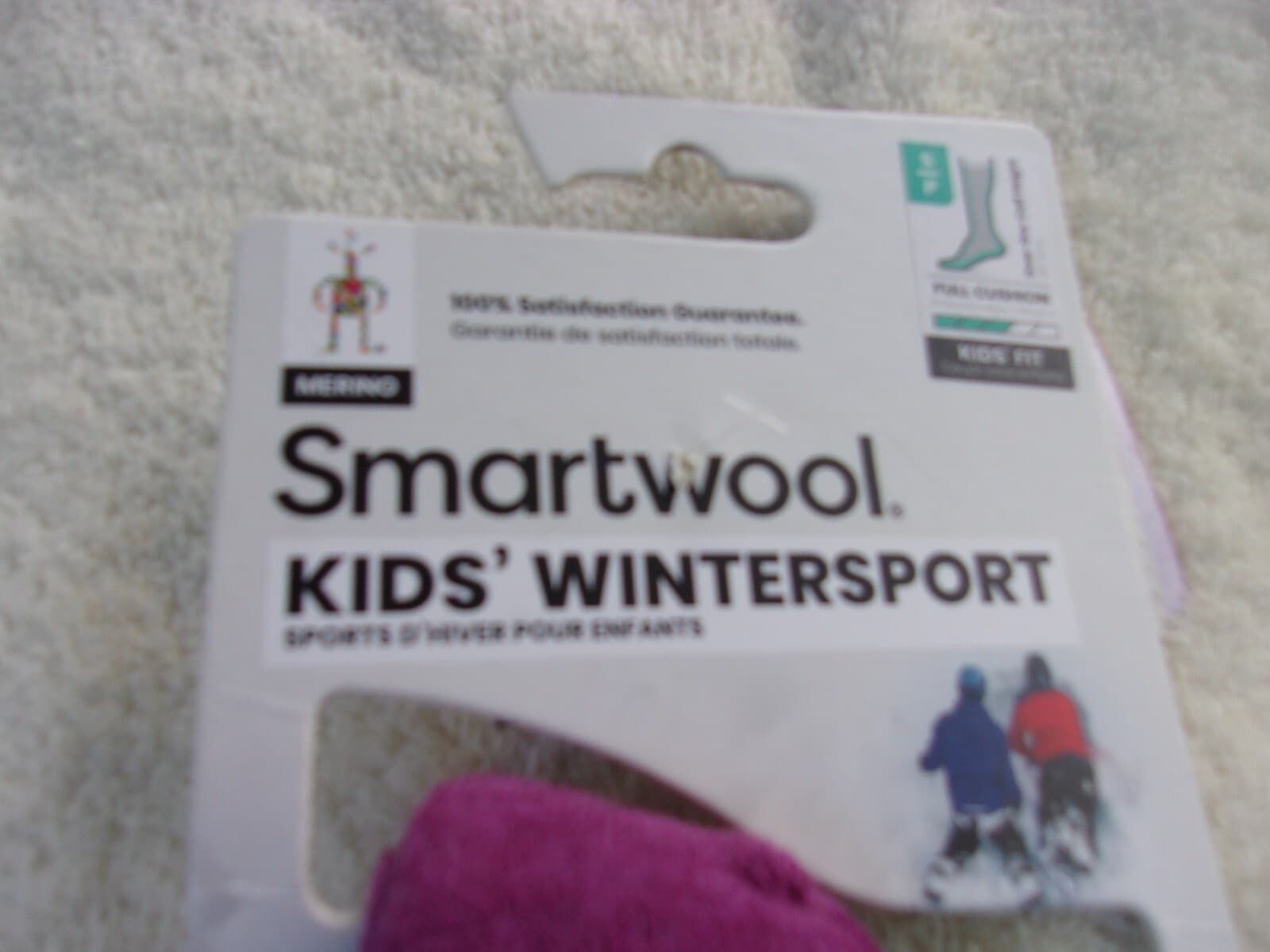 NWT Smartwool Kids wintersports socks, S (3-5.5), or XS, blue, wool blend, OTC 2