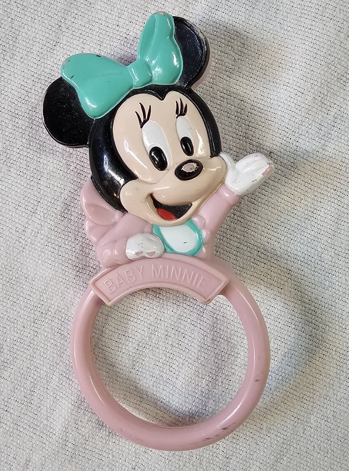 lot of vintage baby rattles Muppets  peter rabbit Minnie mouse various others 6