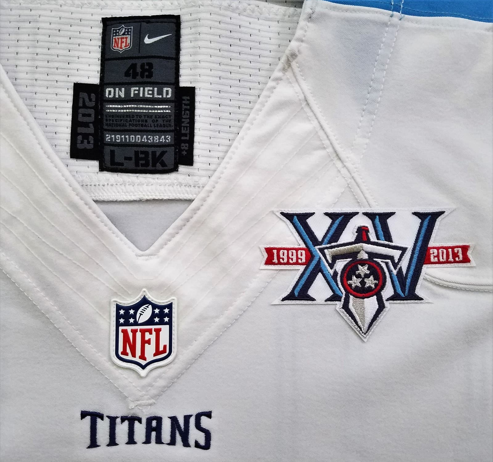 Tennessee Titans #96 DaJohn Harris NFL Game‑Issued Jersey with XV Patch - 43843 4