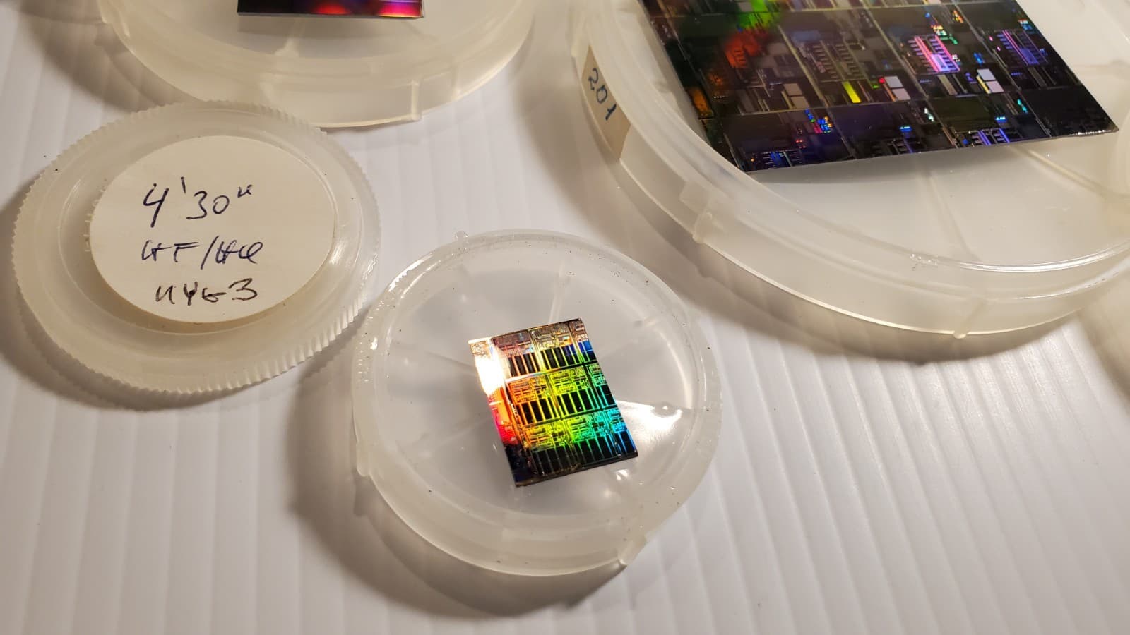 VTG 6 PC Lot Test Failure Analysis Semiconductor Chips in Fluoroware Containers 3