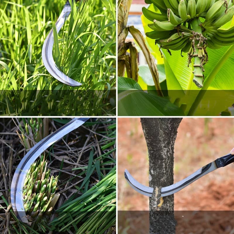 Heavy Carbon Steel Grass Sickle Clearing Sickle Weeding Sickle  2