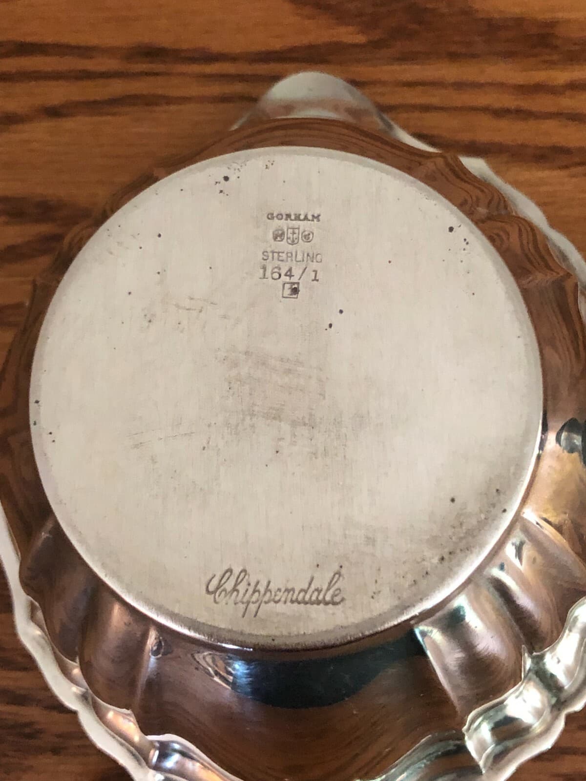 Antique Large Gorham Sterling Silver Gravy Ladle Chippendale Sauce Boat Monogram 6