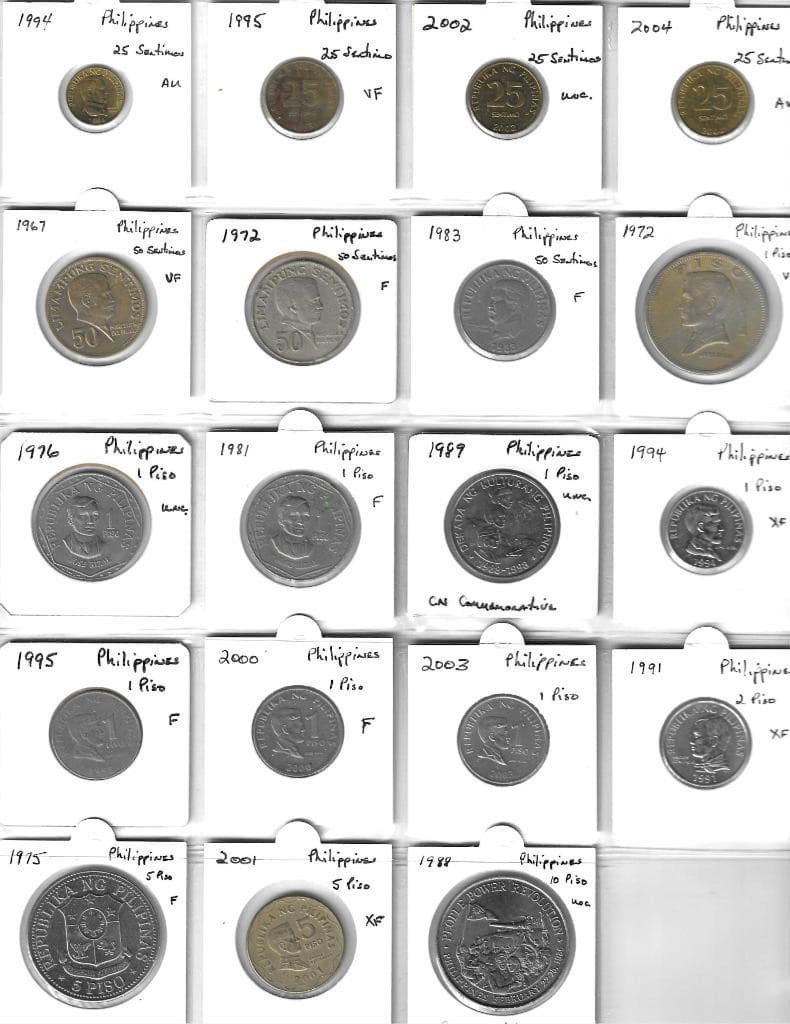 WORLD COINS - PHILIPPINES - 1944-2003 - U.S. ADMIN. & REFORM COINAGE - 52 COINS 3