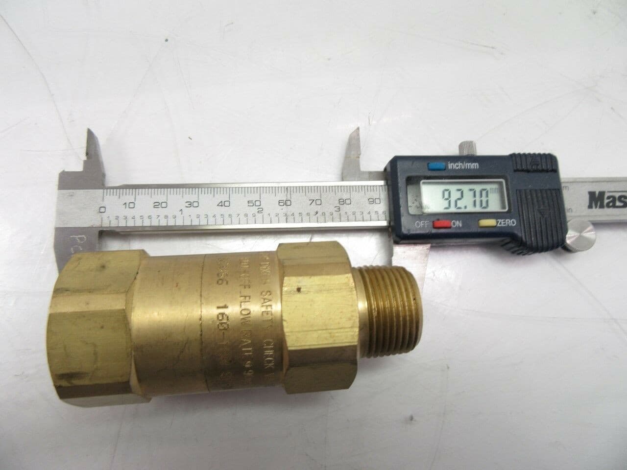 Dixon SCVS6 Brass Safety Check Valve, 3/4" NPT male x NPT Female (Used Tested)