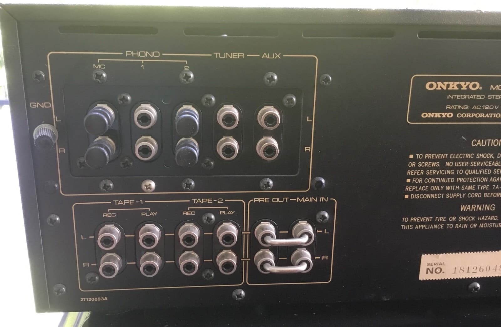 Very Nice Onkyo A-10 Stereo Integrated Amplifier. 5