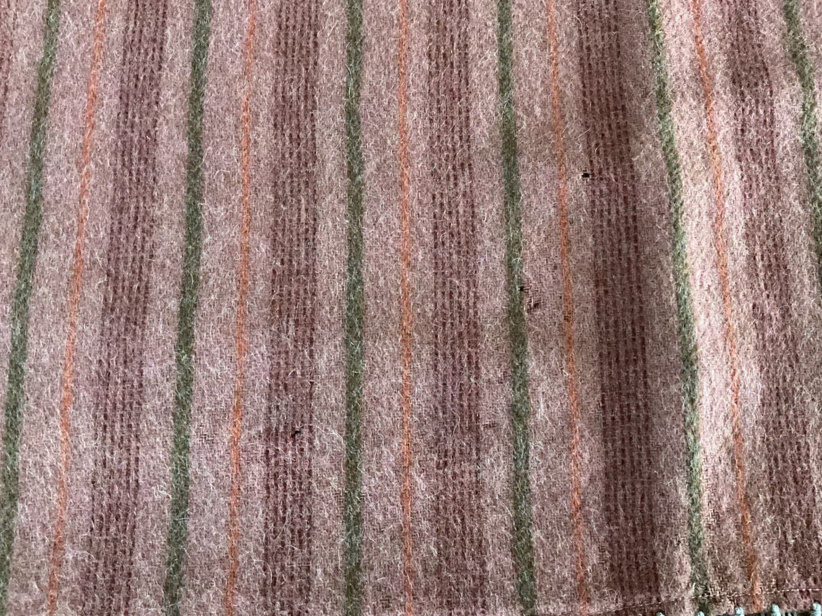 Native American Women's  Wool Rose Striped Knoted Fringe Dance Shawl 3