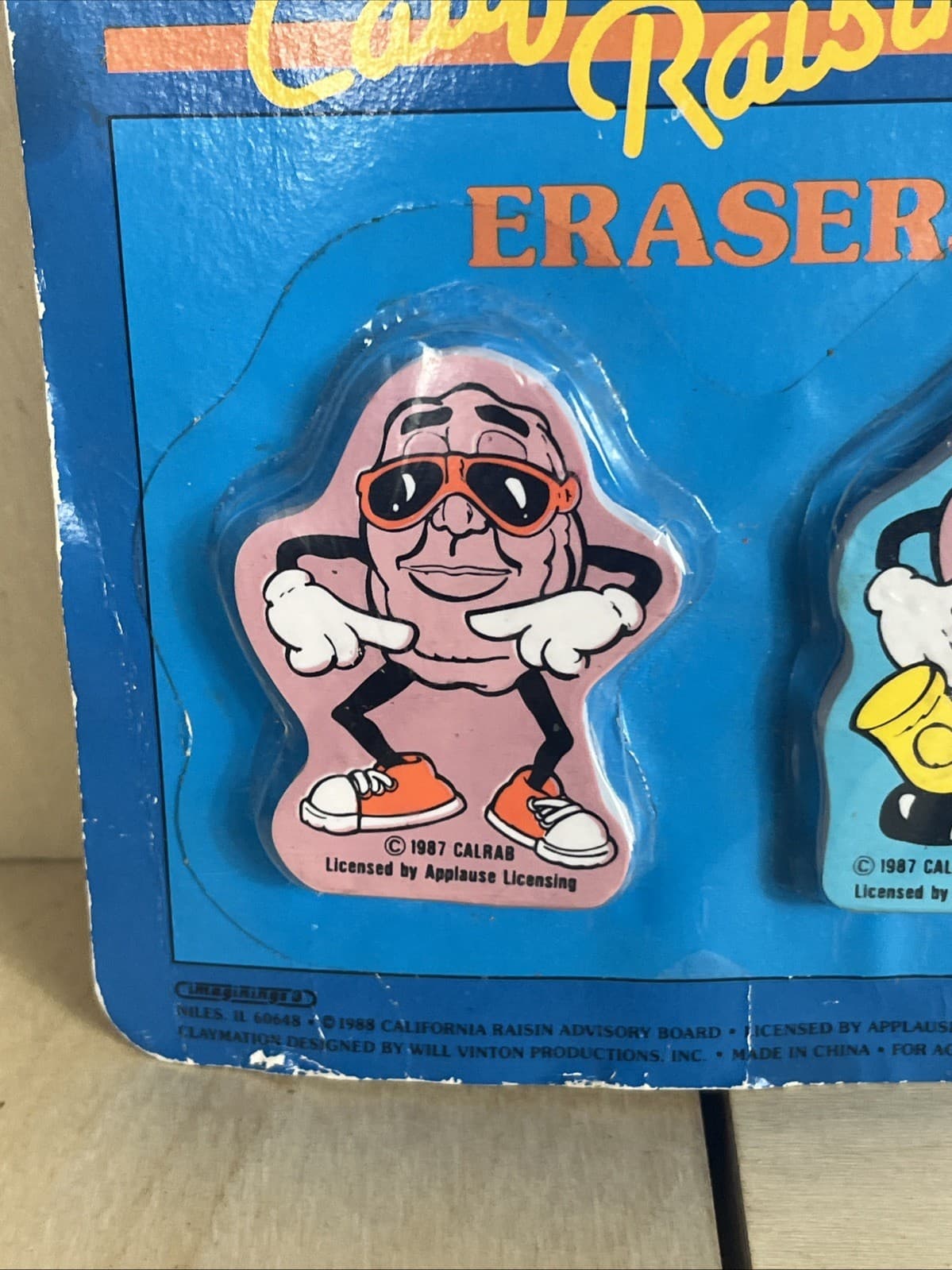 Vintage 1987 California Raisins Erasers Sealed 2