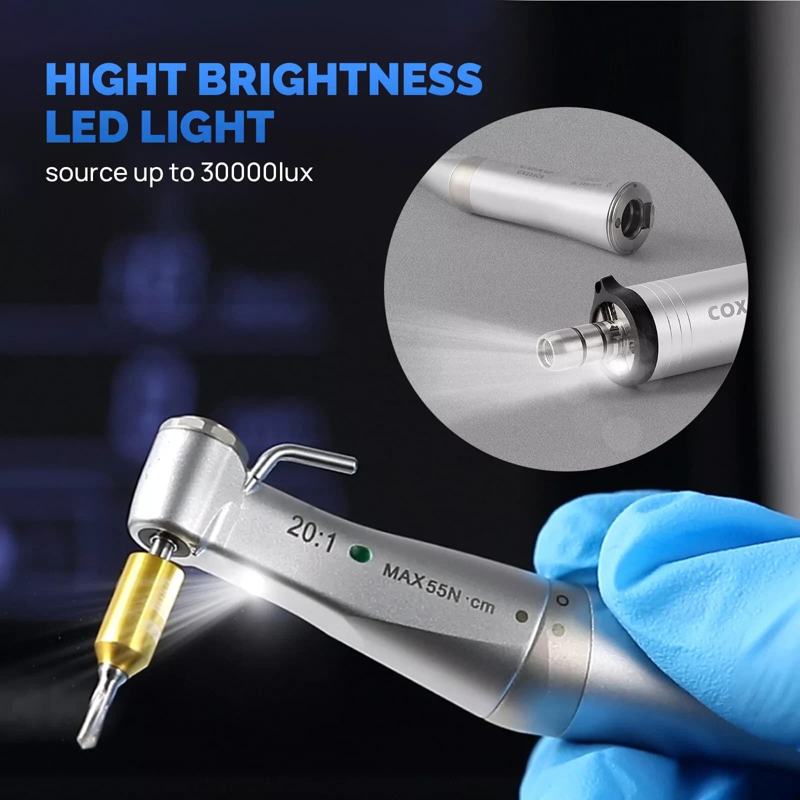 COXO Dental LED Implant Motor Surgical System 20:1 Contra Angle C-SAILOR PRO 4