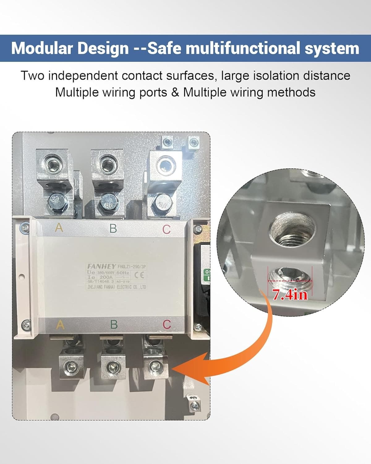 Automatic 225A Generator Transfer Switch, NEMA 3R Standards 3