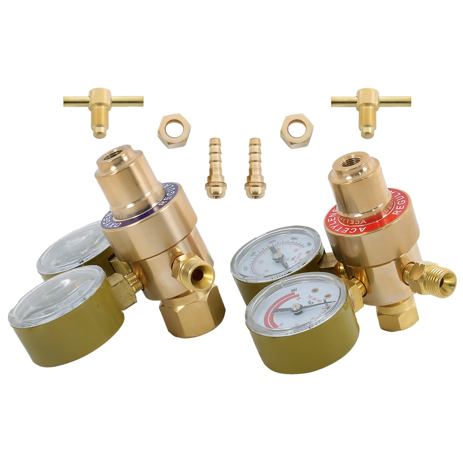 Oxygen Acetylene Gas Regulator Welding Cutting Torch Dual Gauge CGA540 & CGA200