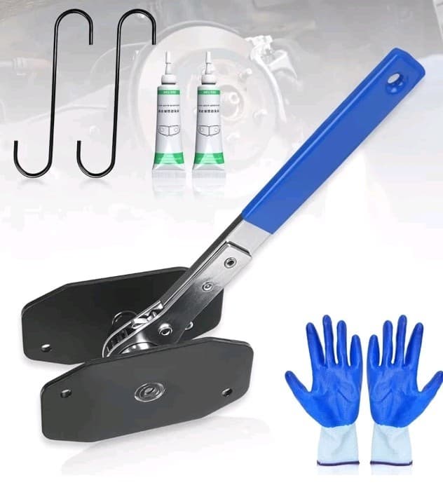 Brake Caliper Compression Tool with 2 Brake Caliper Hooks, 2 Brake Disc Lubrican