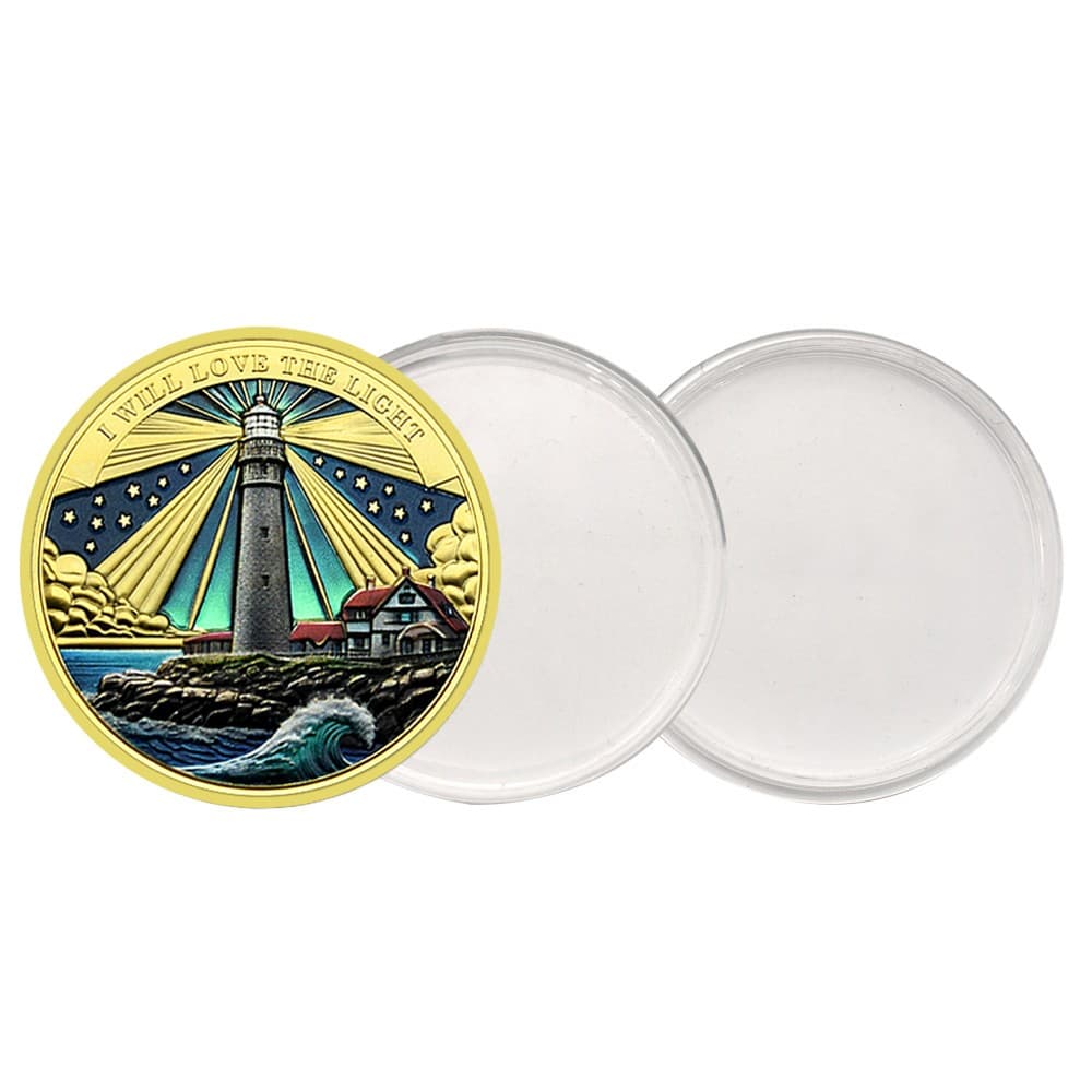 Light Ocean Gold Plated Challenge Coin Art Crafts Commemorative Medal Ornament 6
