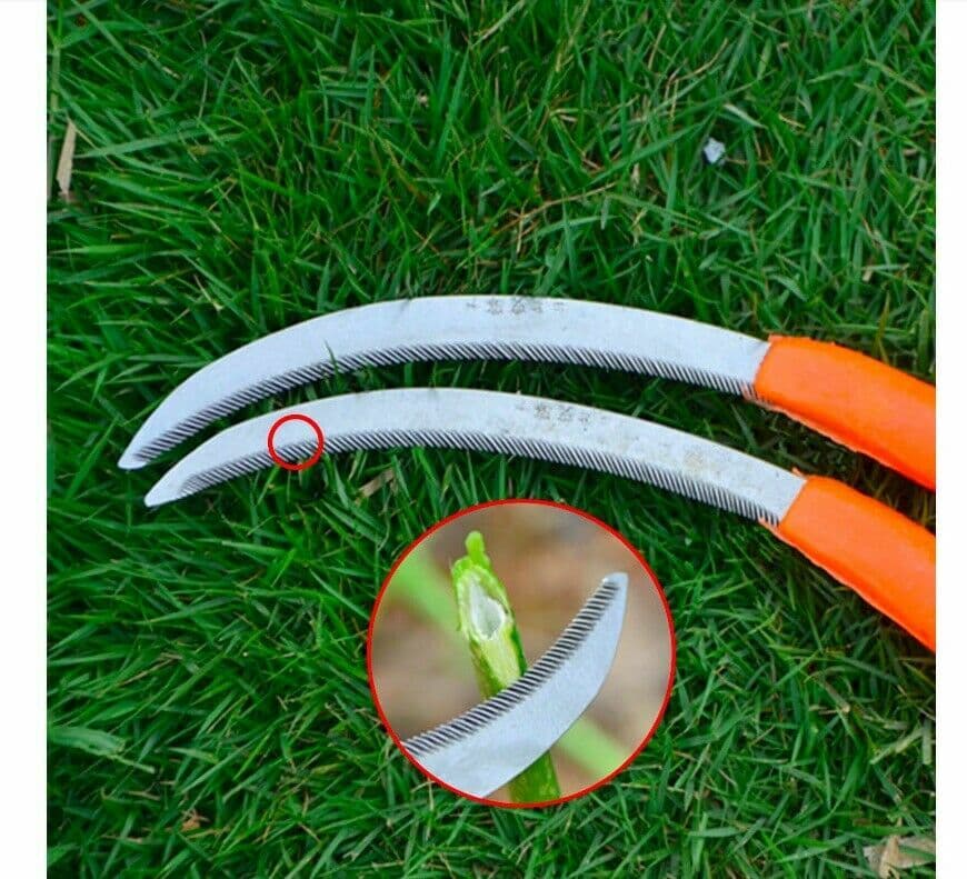 Sharp  Alloy Sickle Portable Steel Tooth Agriculture Farm Crops Grass Cutter