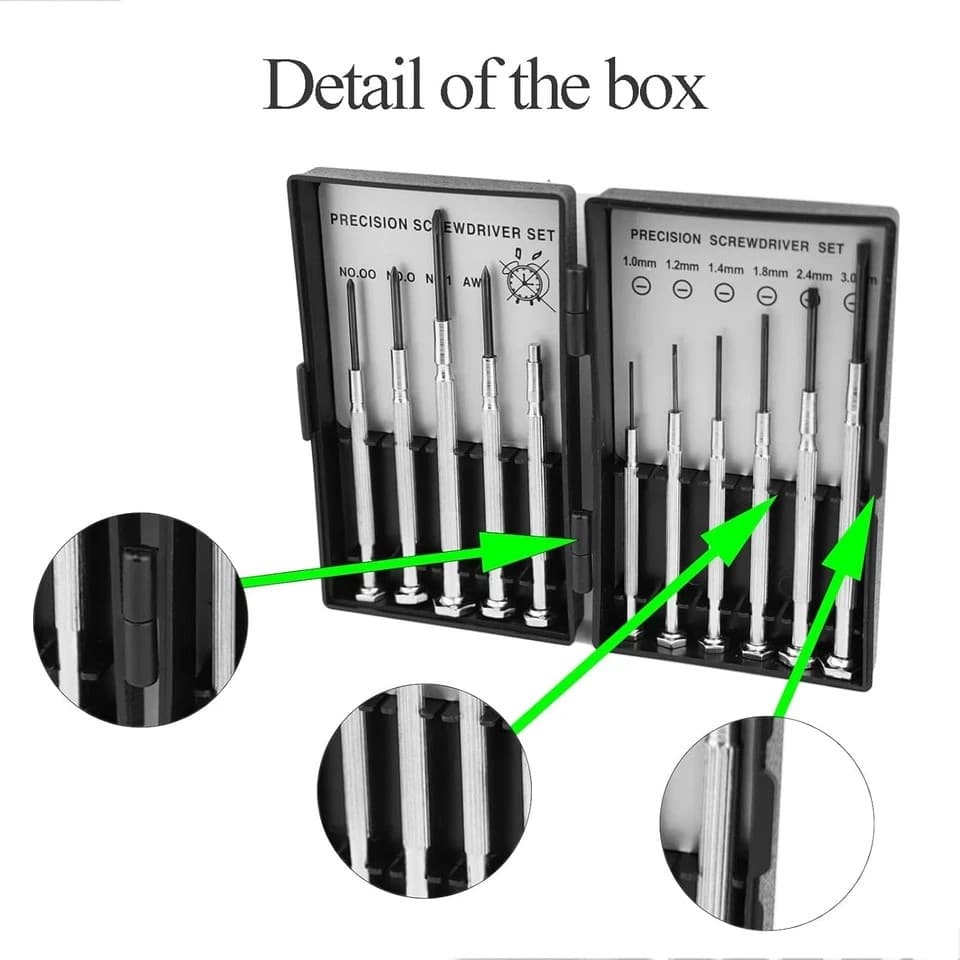 11PCS Small Precision Screwdriver Set Mini Screw Driver Set Kit 6 Different Size 4