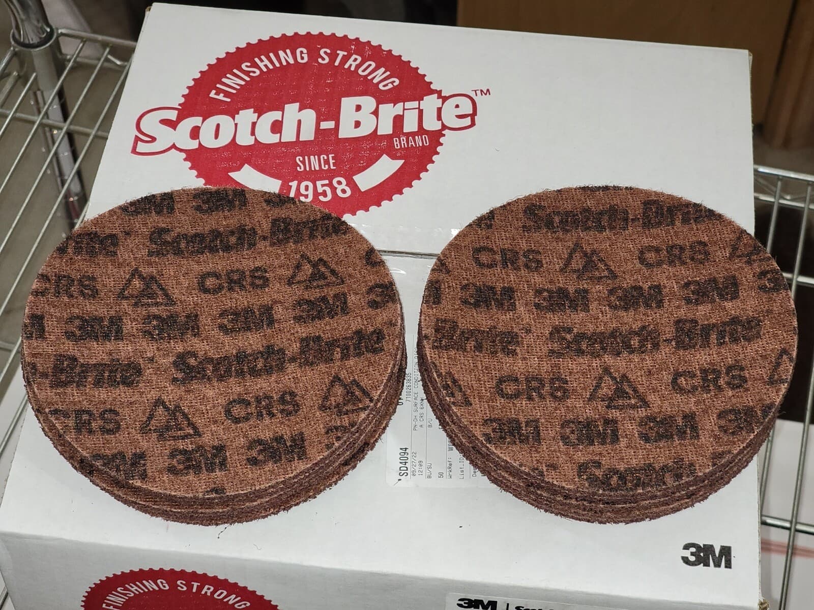 (10) Scotch-Brite 6” Inch Precision Surface Conditioning Disc Hook & Loop Coarse 2