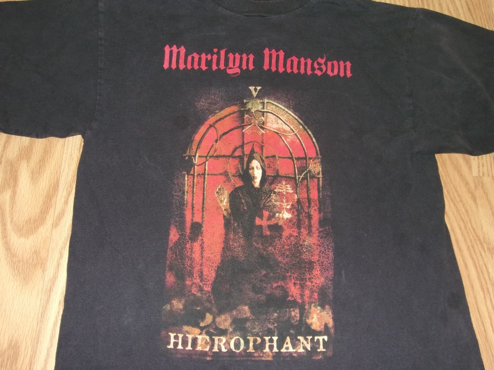 2000 Marilyn Manson Hierophant Tarot Card T Shirt Mens Medium Good Condition 2