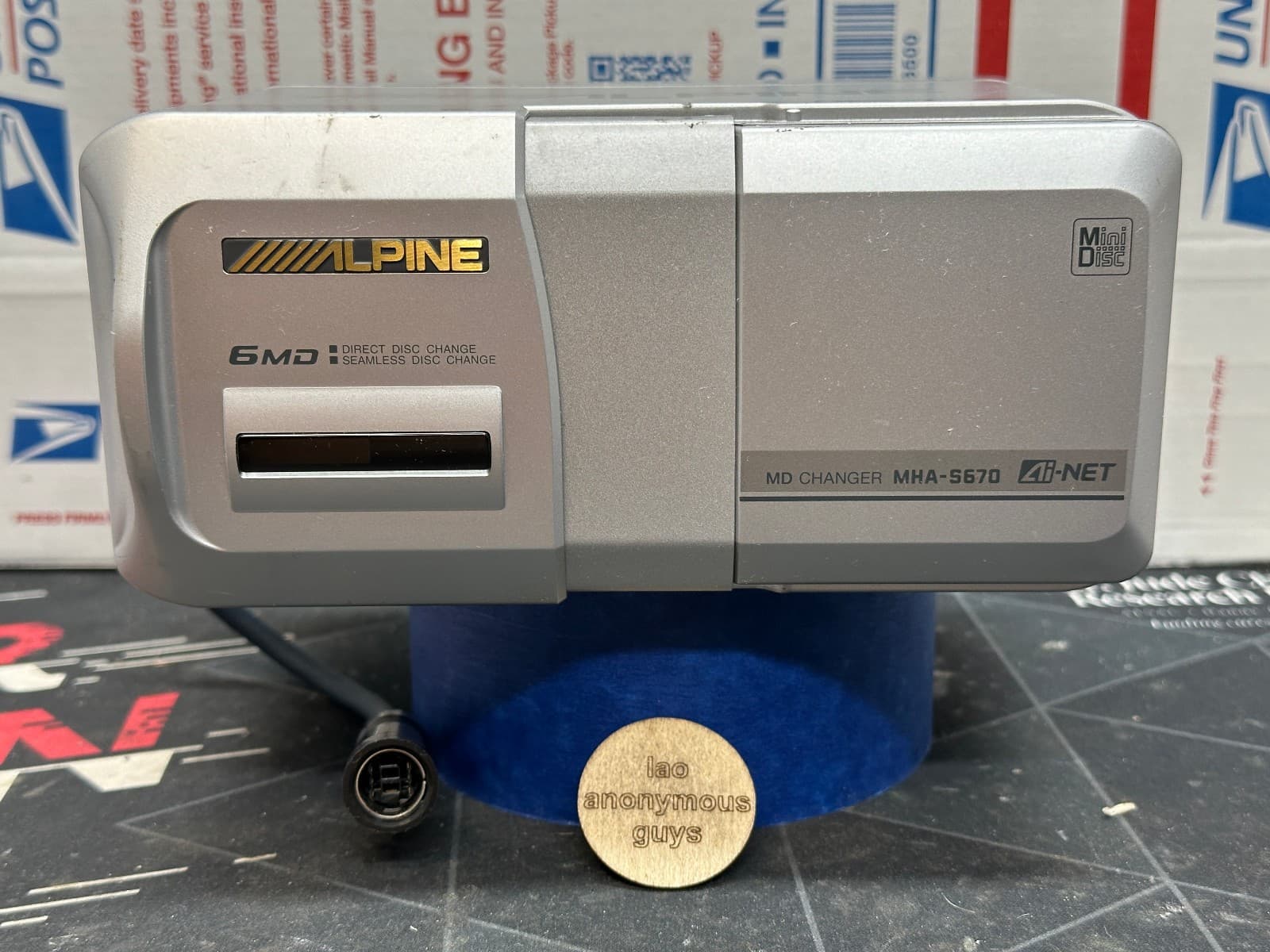 ALPINE # MHA-S670 Ai-NET MiniDisc 6 Changer Vintage Old School RESTORED #03