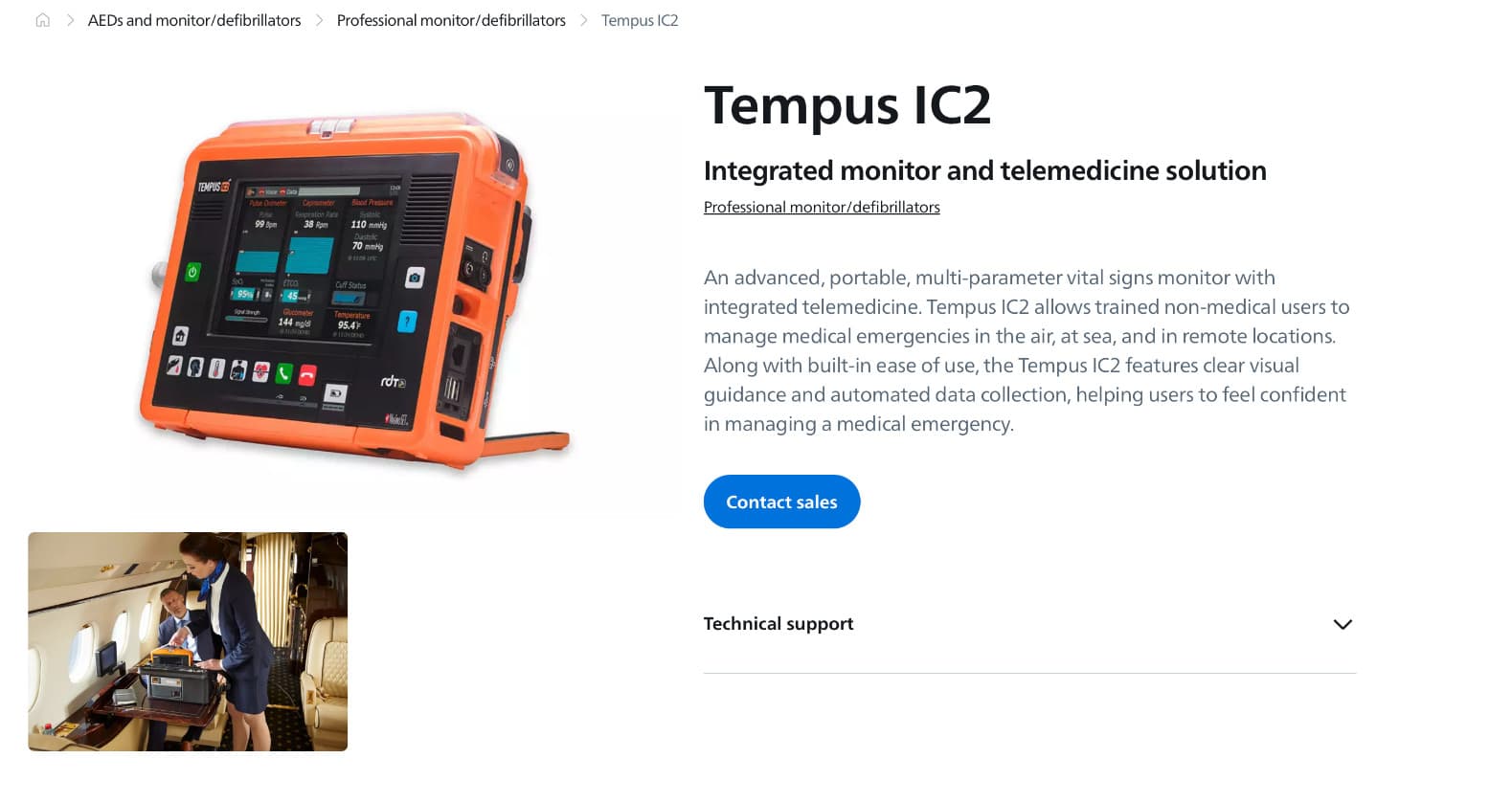 Philips Tempus IC2 Patient Monitor - 12 Lead *Untested* But in VGC NO Battery 2
