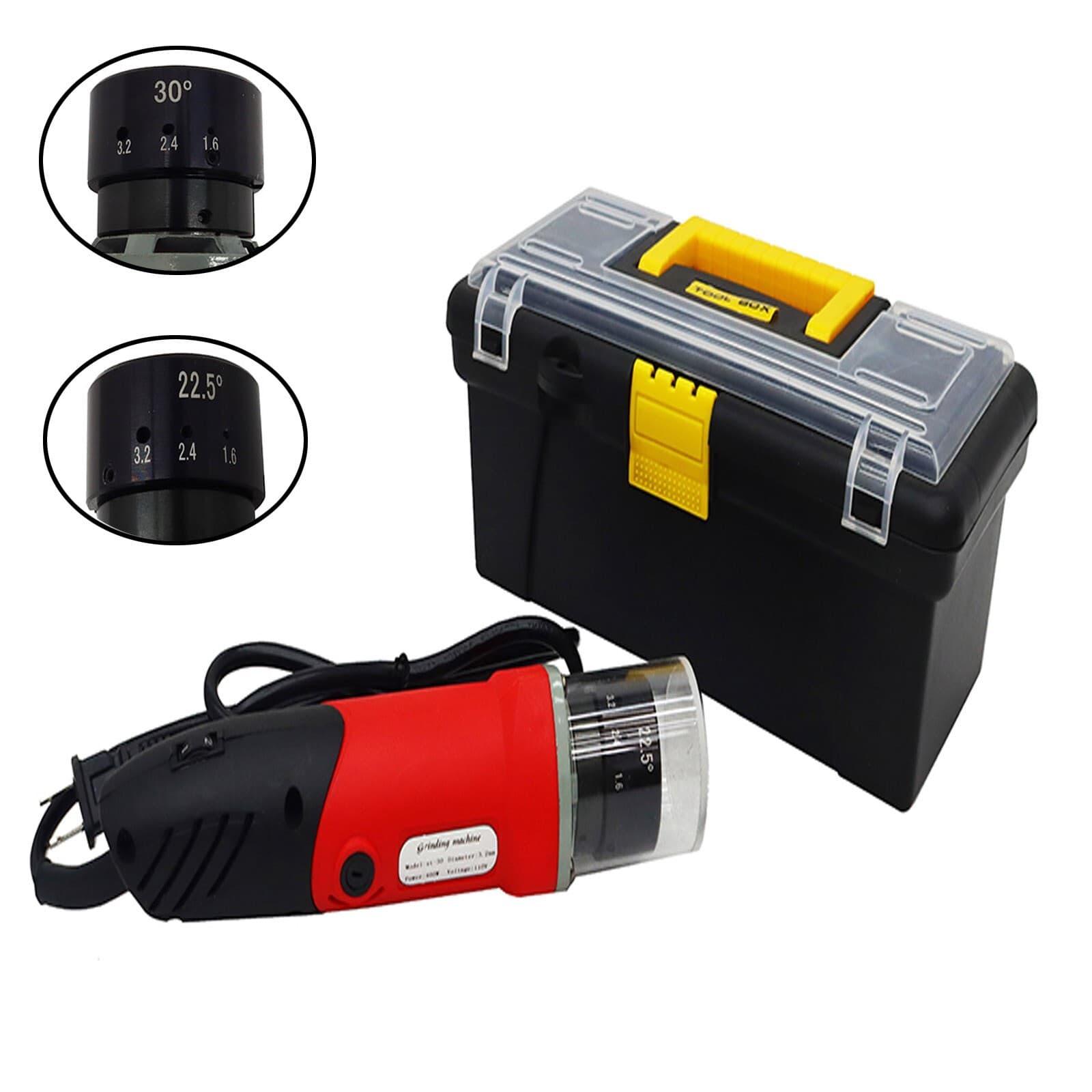 Tungsten Electrode Sharpener Grinder TIG Welding Rotary Tool Multi-Angle 110V
