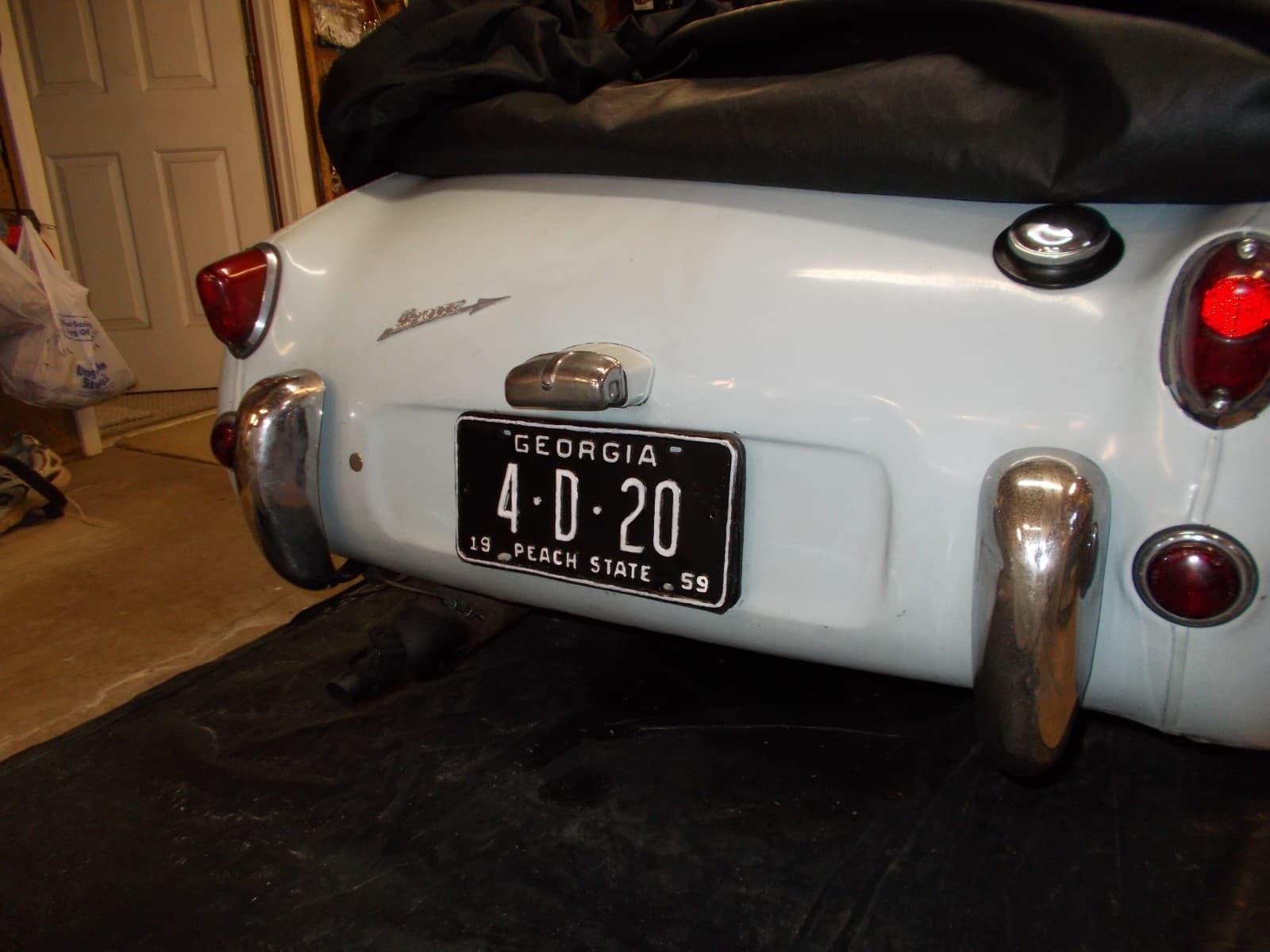 1964 Georgia License Plate 16-D-441 Gwinnett County D weight class 4