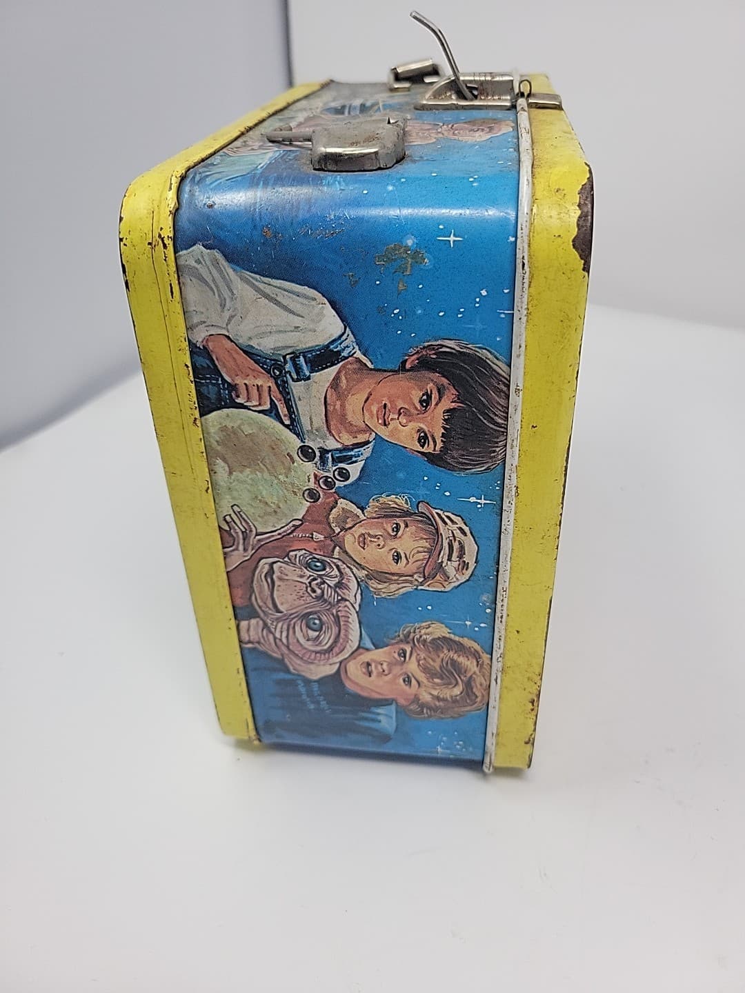 Vintage E.T. Lunch Box Metal 1982 Aladdin No Thermos Movie Extra Terrestrial 5
