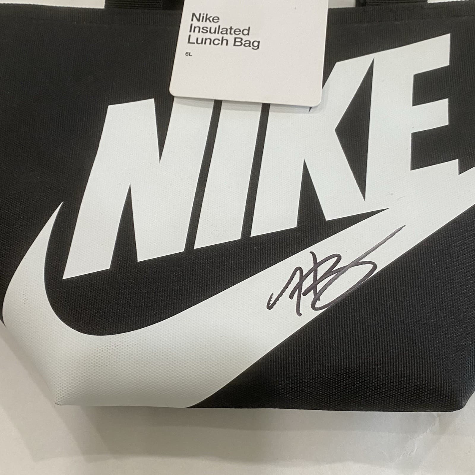 Nike Insulated Lunch Bag Black Zipper New Autographed By Hunter Greene 5
