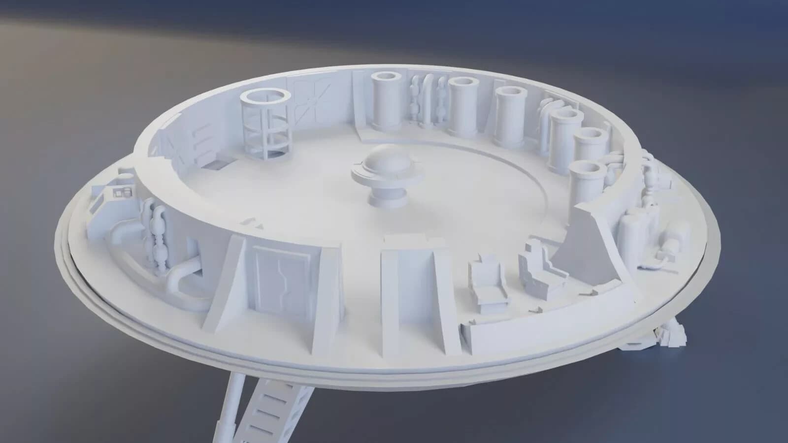 LOST IN SPACE JUPITER 2 - 6-inch diameter includes Upper + Lower Levels 3D Print 5