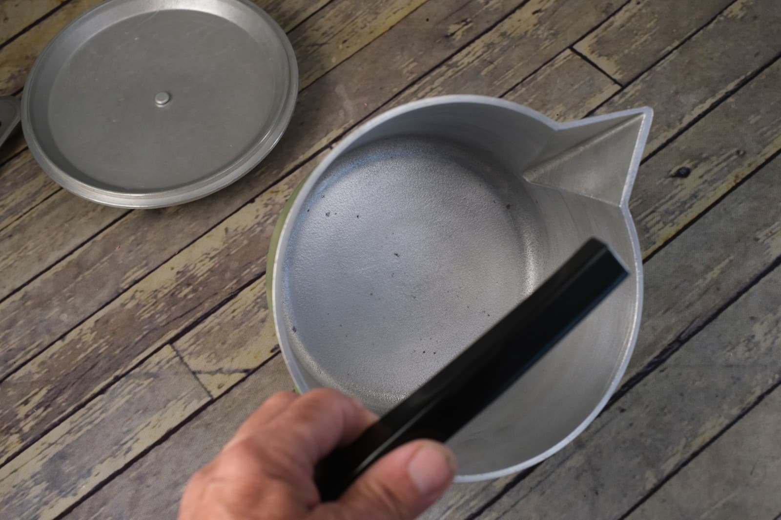 CLUB ALUMINUM Cookware Tea Kettle Pot with Lid Handle Avocado Green CLEAN Vtg 5