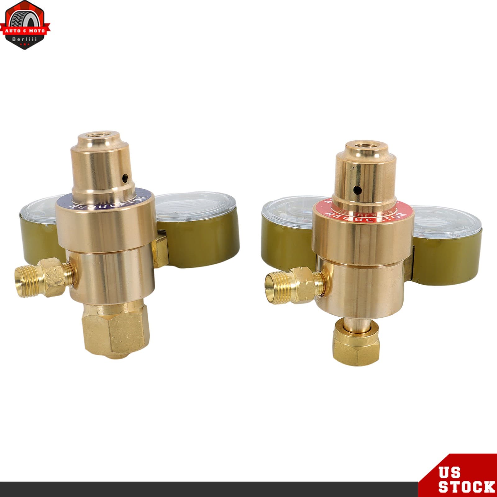 CGA540 CGA200 Oxygen Acetylene Gas Regulator Welding Cutting Torch Dual Gauge 6