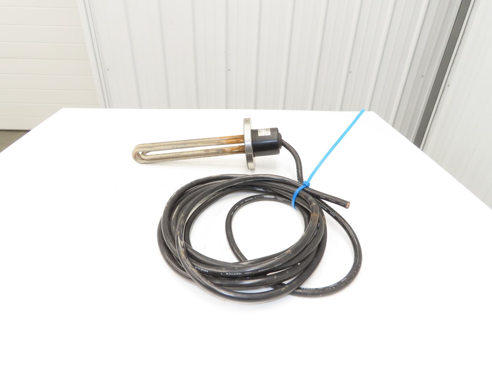 Nippon Stainless Immersion Tank Heater Element 5Kw 200V 3PH 12" Tubes 5" Flange 6