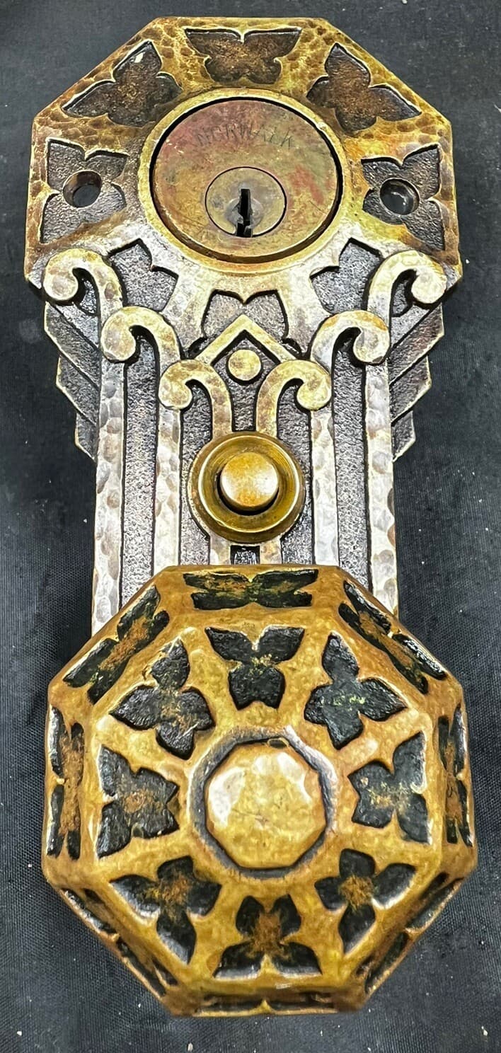 Stunning Spanish Mission Entrance Set. Complete With Plates, Knobs, & Thum Turn 4