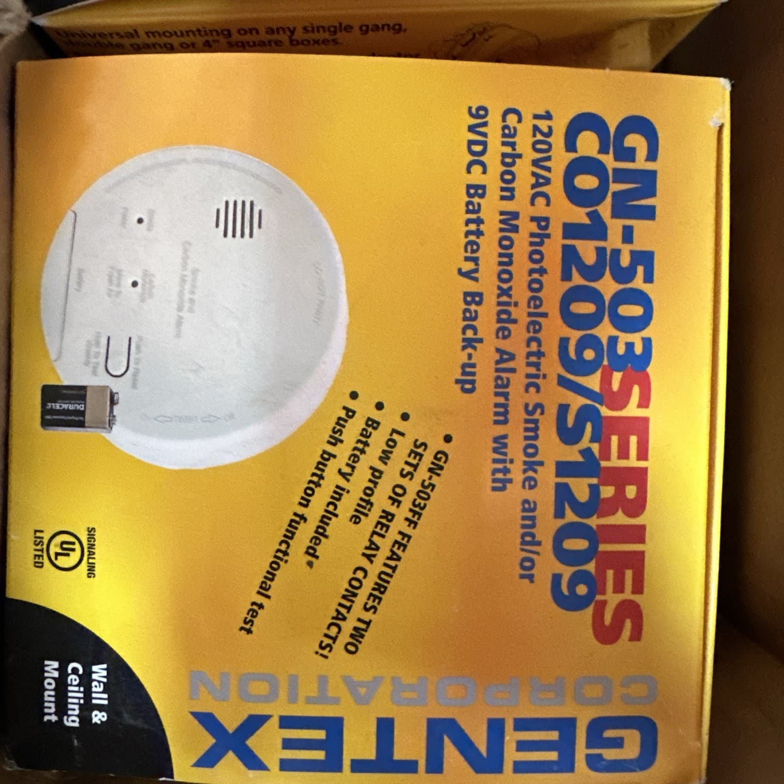 🔴Gentex GN503 SERIES Combination Photoelectric Smoke & Carbon Monoxide Alarm‼️ 2
