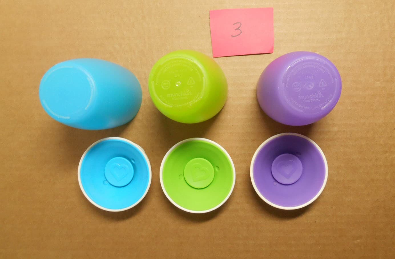 Munchkin Miracle 360 Cup 10 Oz Toddler Spill Proof Sippy Cup Lot of 3 R3 3