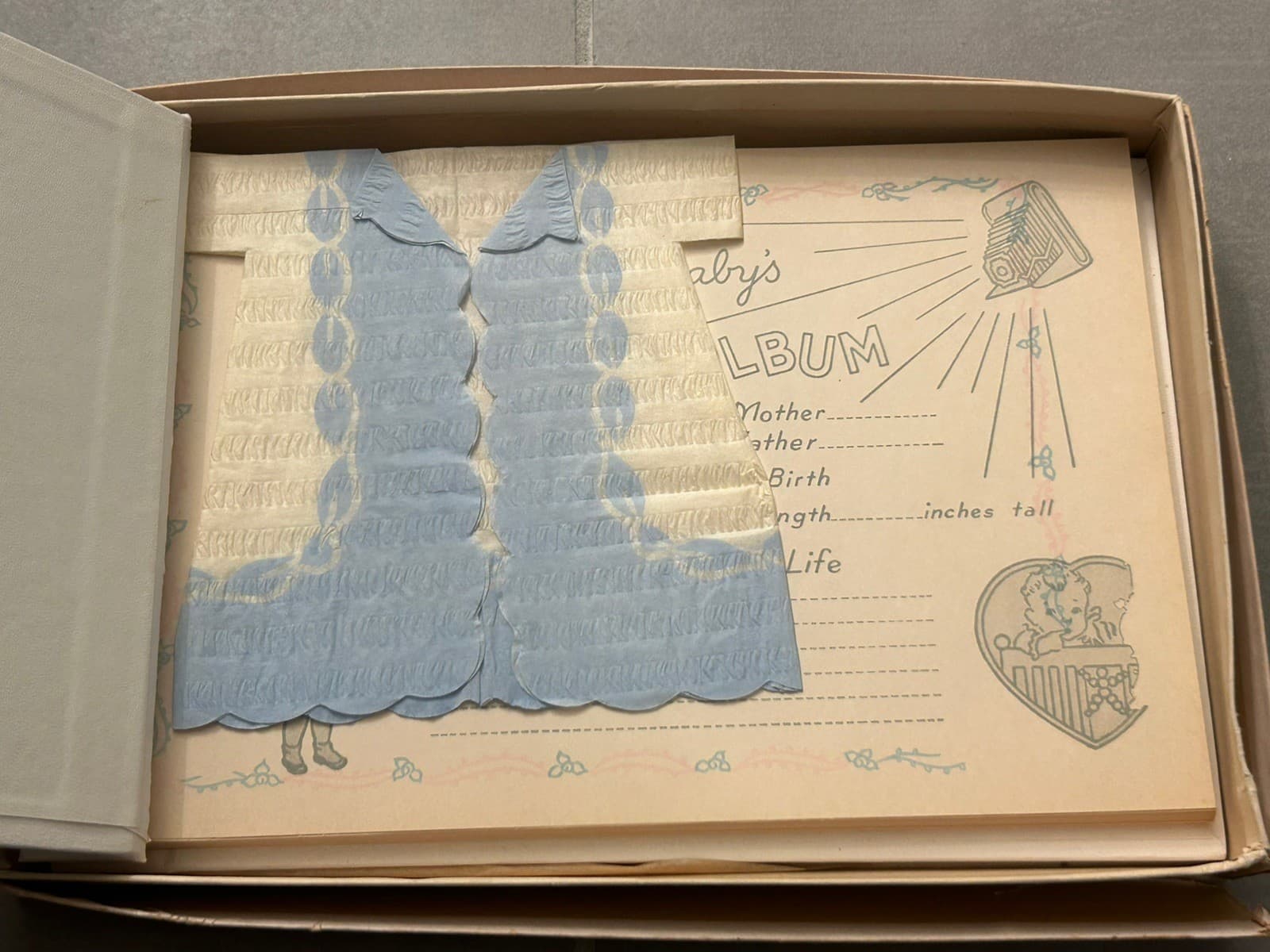 Vintage Unused Baby Album Memory Book 50s 2