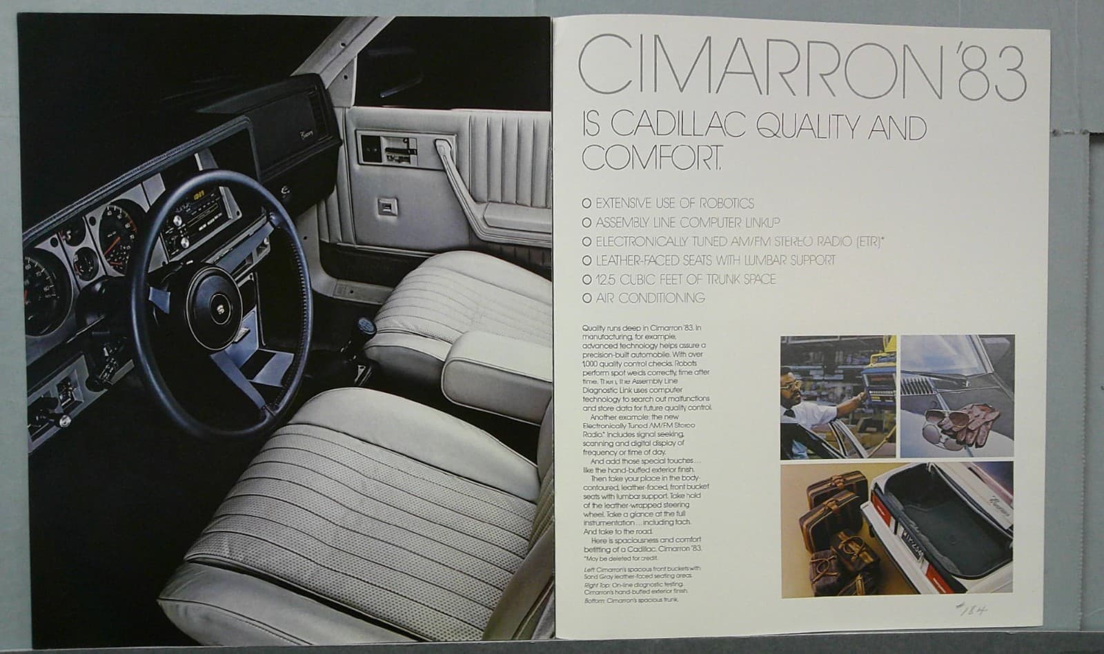 1983 Cadillac Cimarron Sales Catalog 3