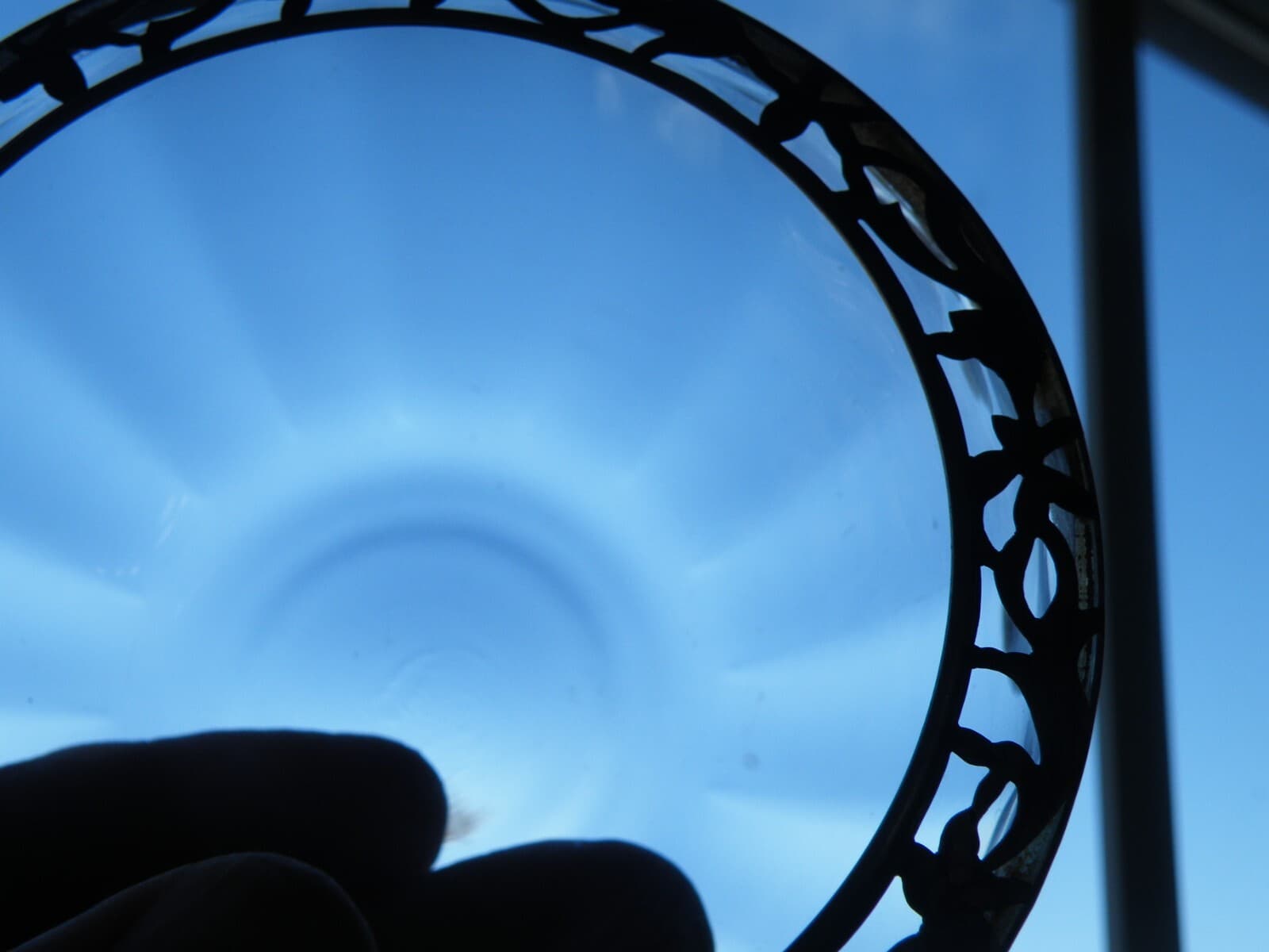 Vintage International ? Silver Sterling Silver Rim Cut Detail Glass Bowl FREESHI 5