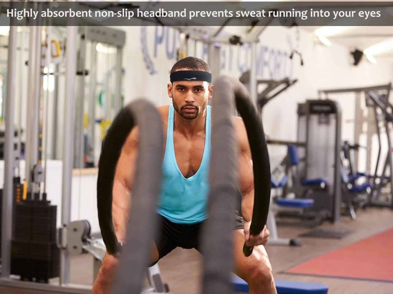 Headbands Sweatbands for Women Men│Super 6-pack unisex workout headbands  2