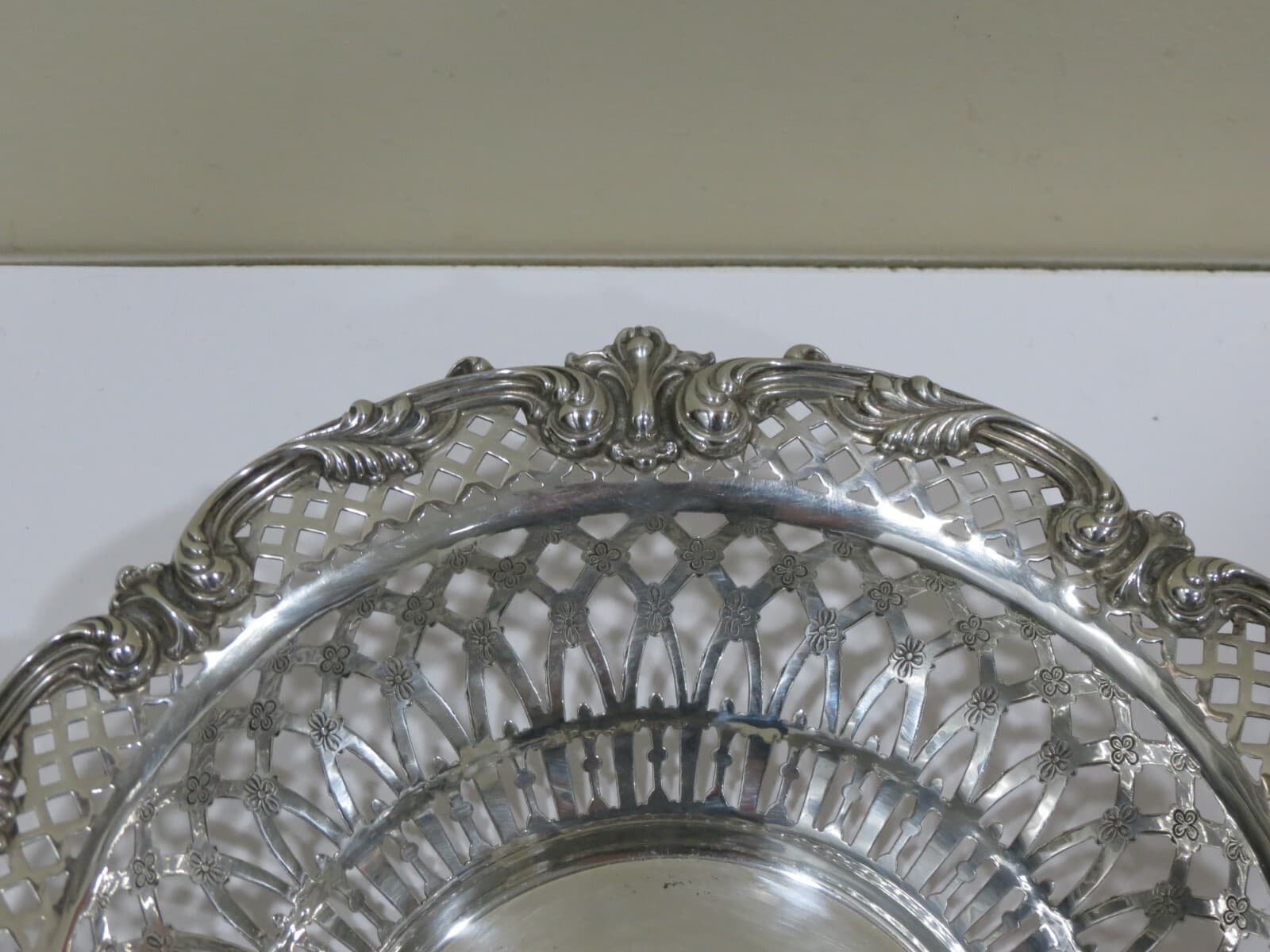 ANTIQUE BLACK STARR FROST PIERCED STERLING SILVER BOWL, NEW YORK 5