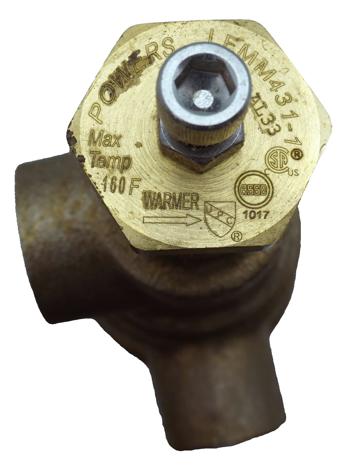 Powers Hydroguard LFMM431-1 3/4 in Mixing Valve LF Rough Bronze 4
