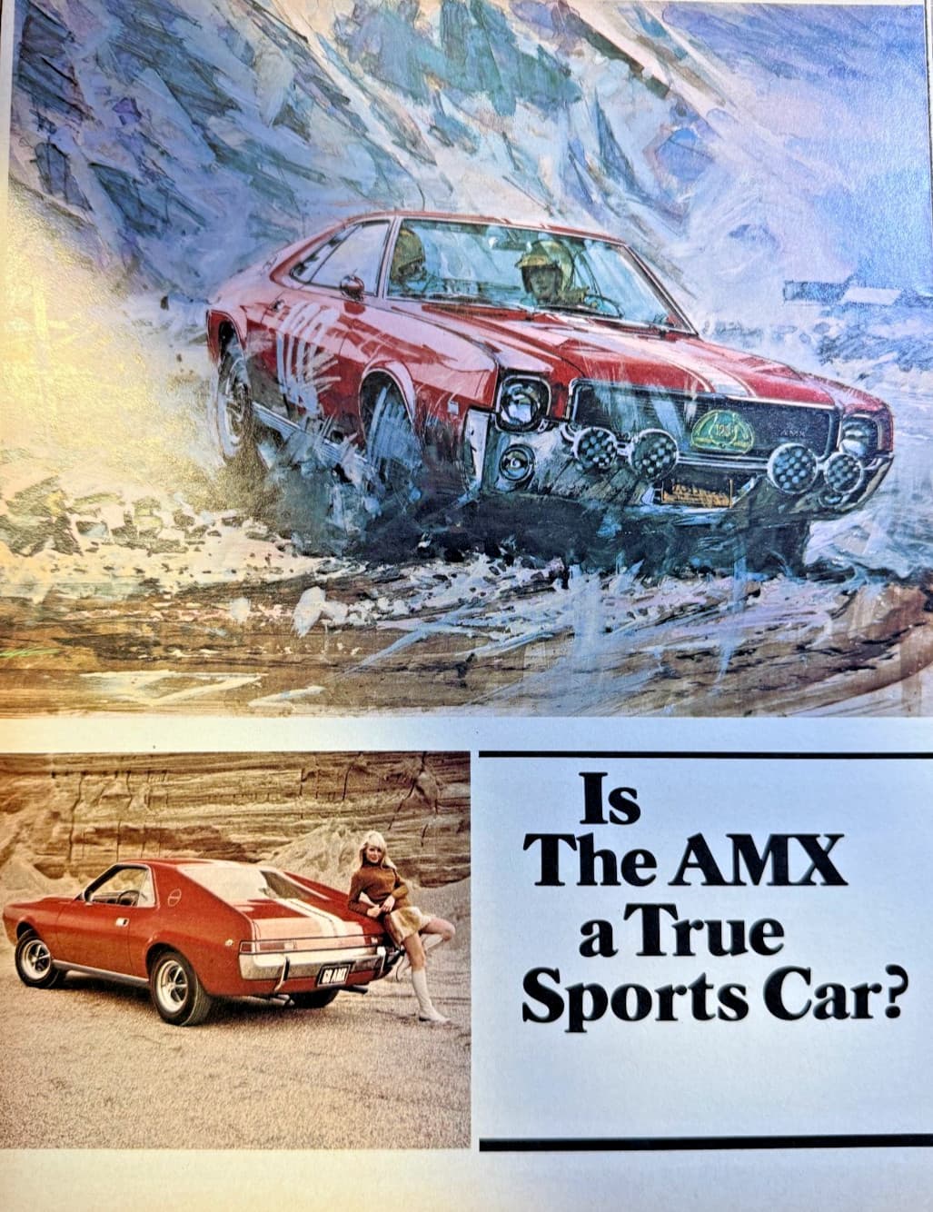 1968 American Motors AMX Sports Car illustrated