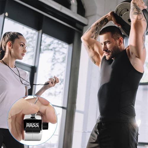 2 Pack Clicker Counter, Metal Hand Tally Counter Clicker, 4 Digit Mechanical 4