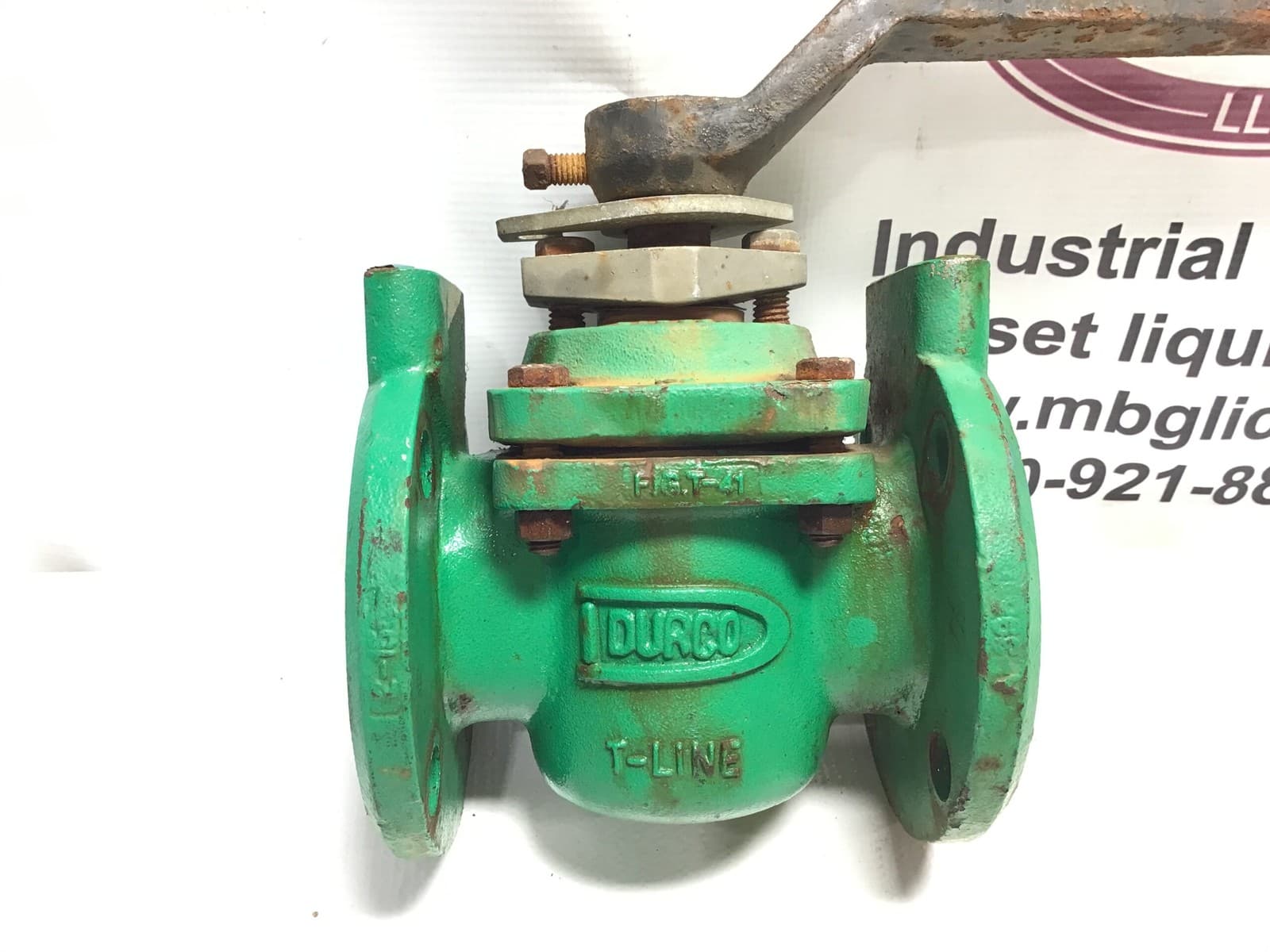 Durco T-41 T-line Manual Steel Flanged Plug Valve 400°F Maximum Temperature