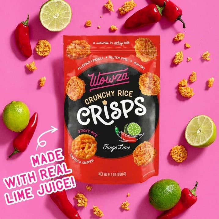 Wowza Crunchy Rice Crisps Fuego Lime, 9.2 oz. 3