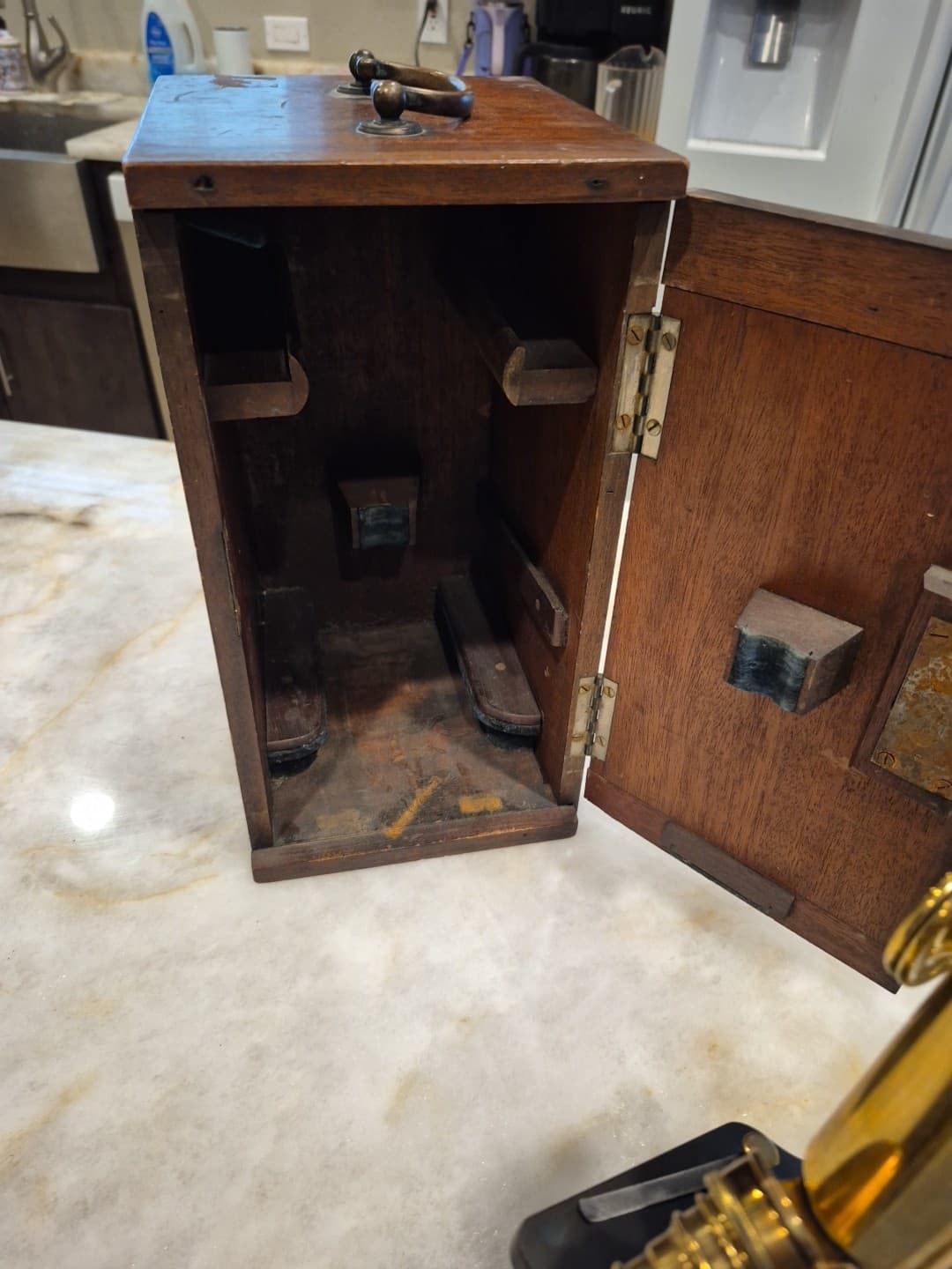 E. Leitz Wetzlar microscope Brass Microscope serial # 14808 3