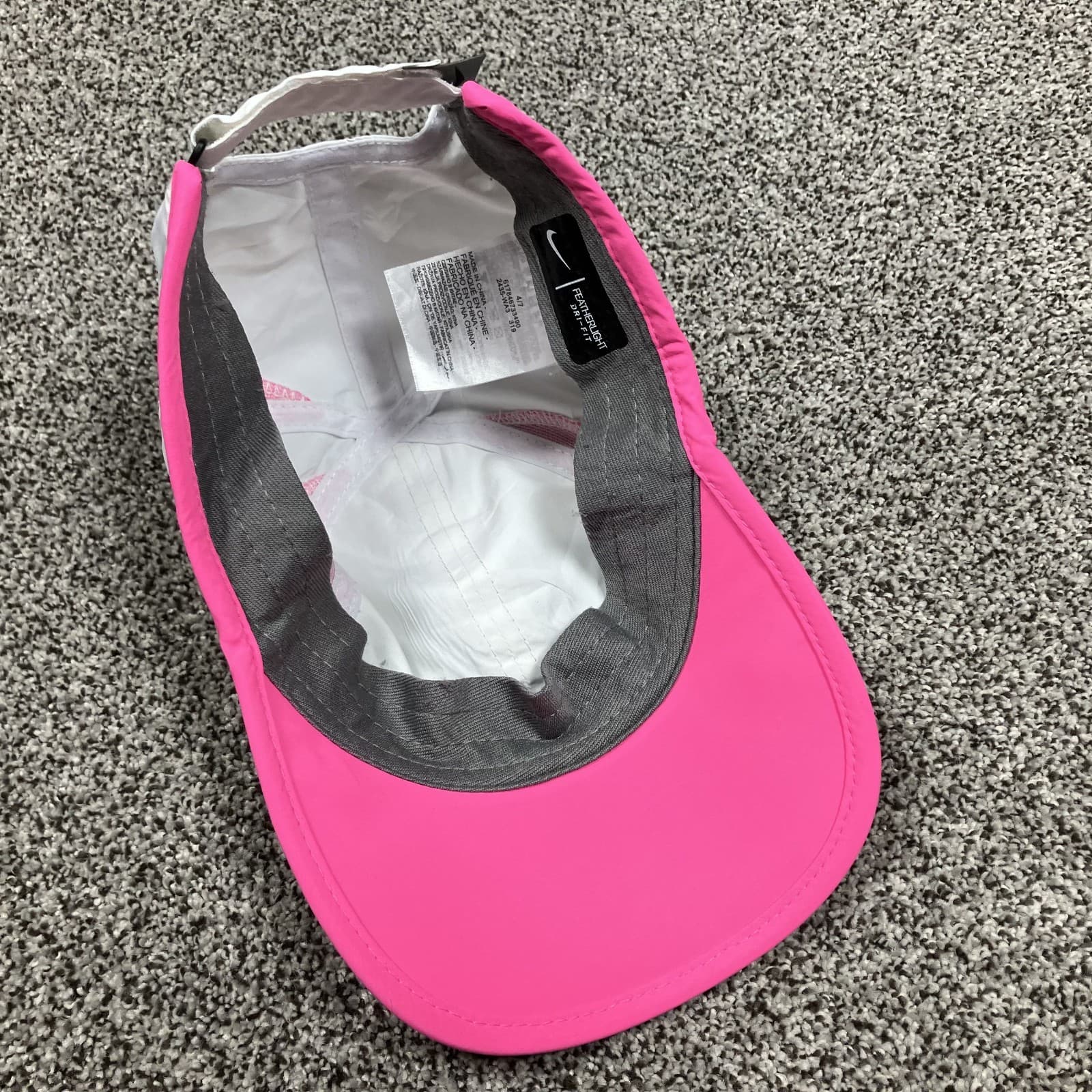 Nike Hat Featherlight Youth 4/7 Cap Dri Fit Running Performance Center Swoosh 6