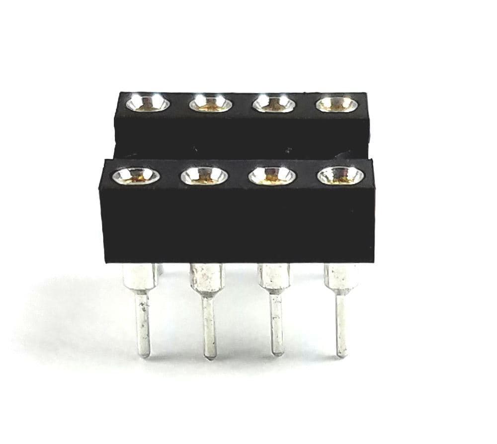 5PCS DIP-8 IC Sockets Machined Round Contact Pins Holes Pitch 2.54mm DIP8 DIP 8 2