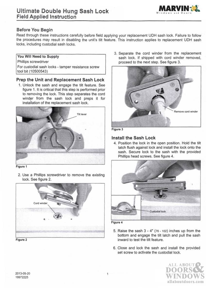 Marvin Sash Lock and Keeper For Ultimate Double Hung Windows Bronze Lock 4