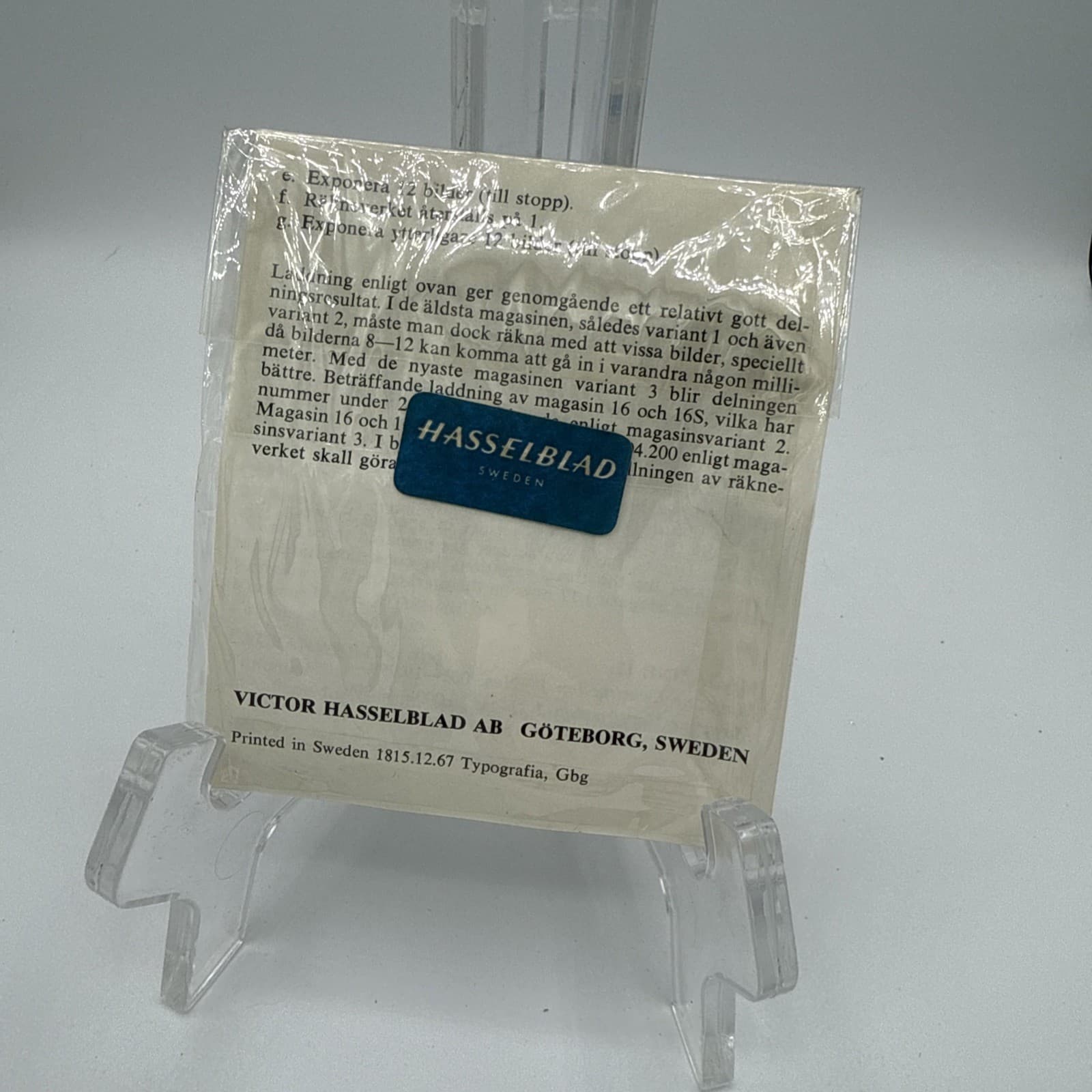 Hasselblad 220 Back Adapters (3PCS) Sealed New Old Stock 2