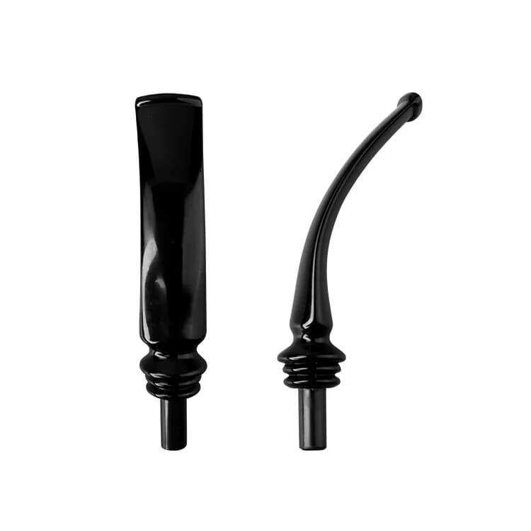 1X Bent Curved Pipe Stem Acrylic Stem Mouthpiece Replacement For Tobacco Pipe 5