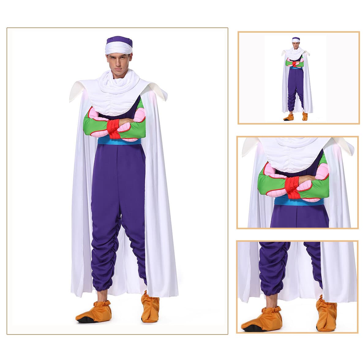 Dragon Ball Z Piccolo Adult Costume Pikkoro Junia Suit Anime Halloween Cosplay